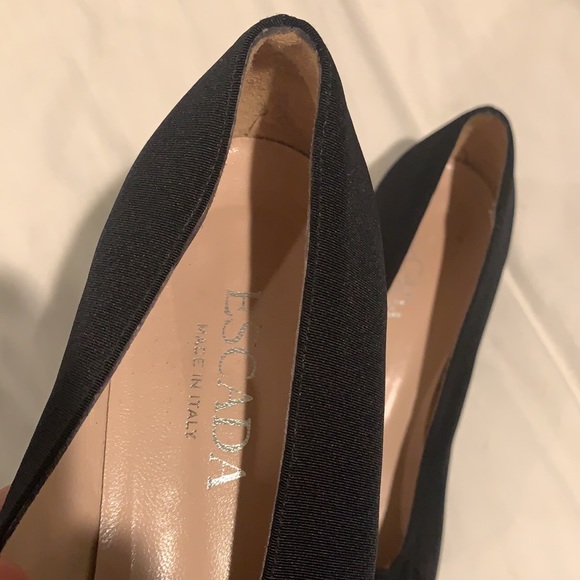 ESCADA size 9B black two tone leather shoes / flats in Lightly worn condition - Picture 6 of 7
